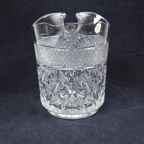 Imperial Glass Cape Cod Clear Large Ice Lip 56oz Pitcher Vintage 7.875" High - Picture 4 of 10